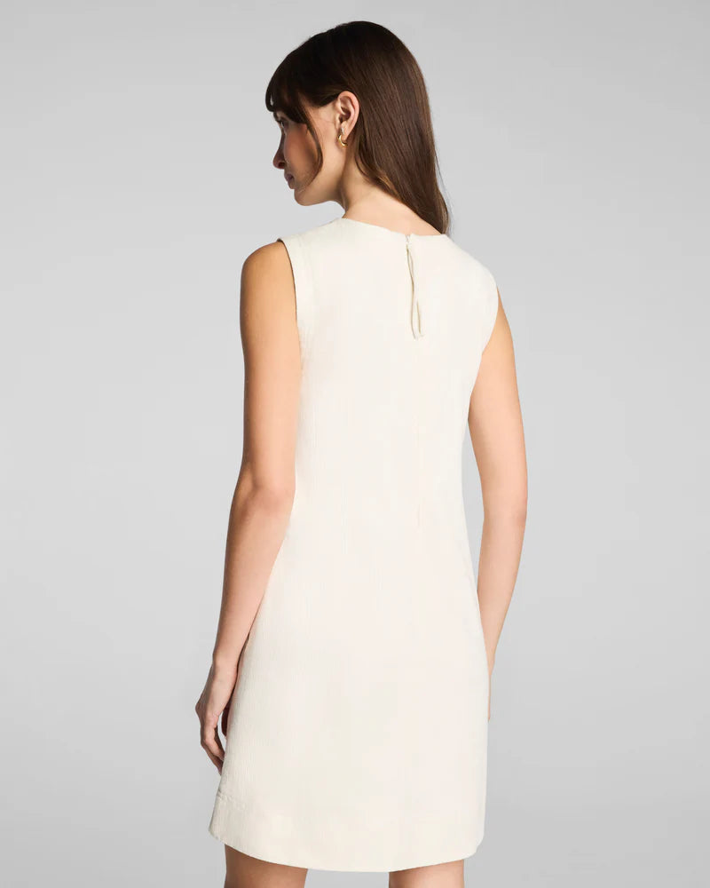 Spanx EasyBreezy Cotton Linen Mini Dress in Ivory at Baseline Social
