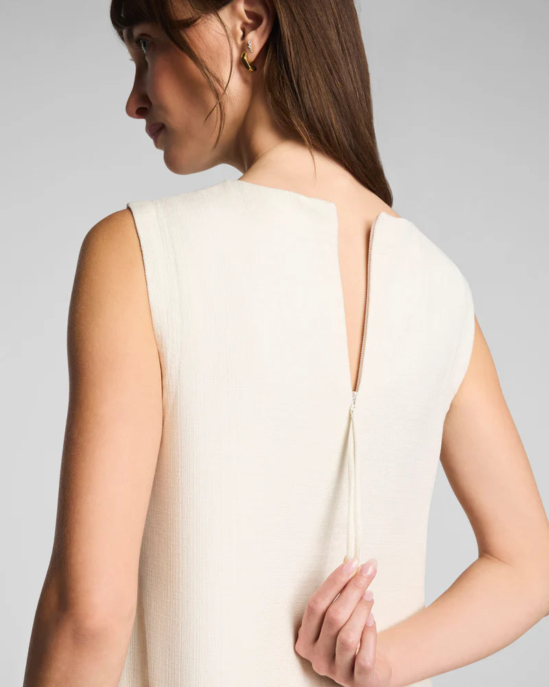 Spanx EasyBreezy Cotton Linen Mini Dress in Ivory at Baseline Social