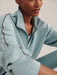 Sian Piped Half Zip Sweat in Tourmaline