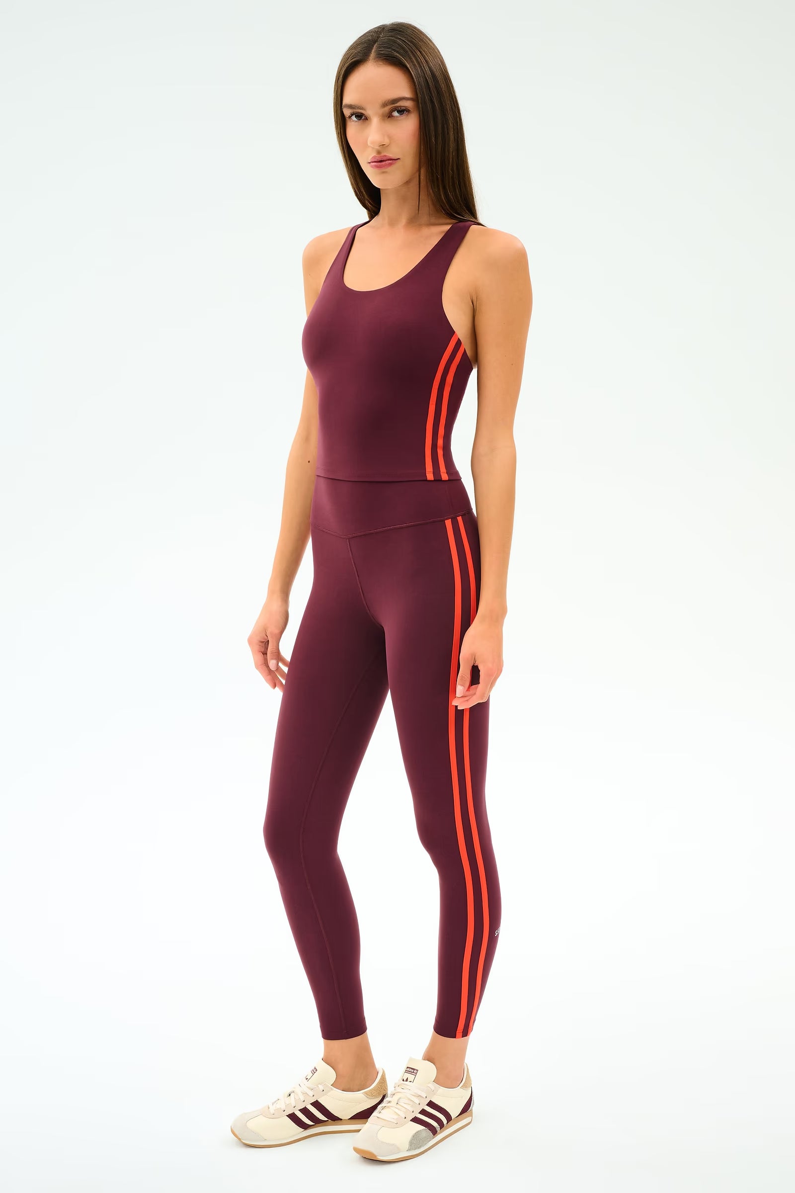 Splits59 Ella High Waist Airweight 7/8 in Dark Cherry/Valencia at Baseline Social