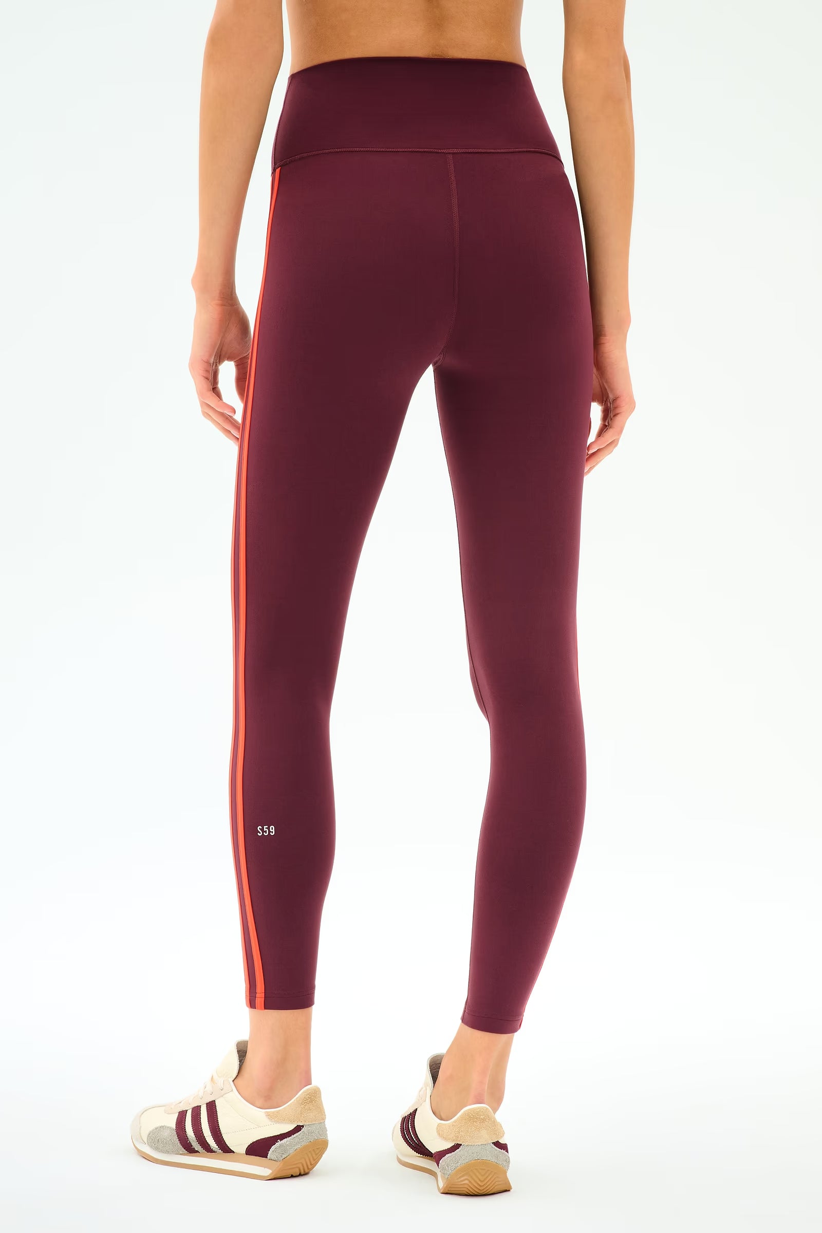 Splits59 Ella High Waist Airweight 7/8 in Dark Cherry/Valencia at Baseline Social