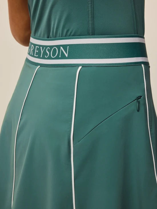 Phoenix Flare Skirt in Marsh Green