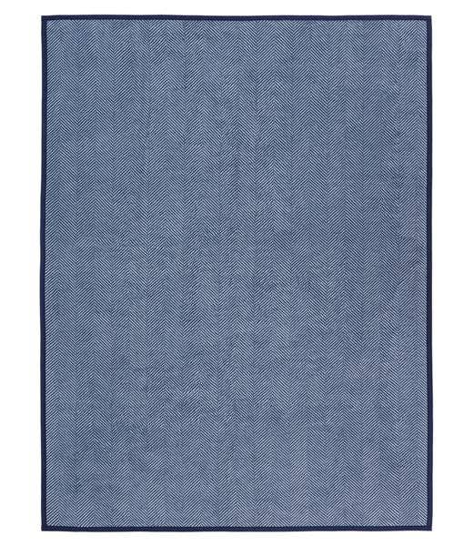 Harborview Herringbone Navy Blanket - Baseline Social