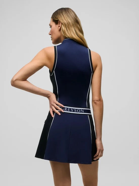Phoenix Flare Dress in Maltese Blue