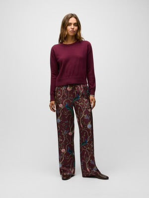 Koko Crew Sweater in Merlot - Baseline Social