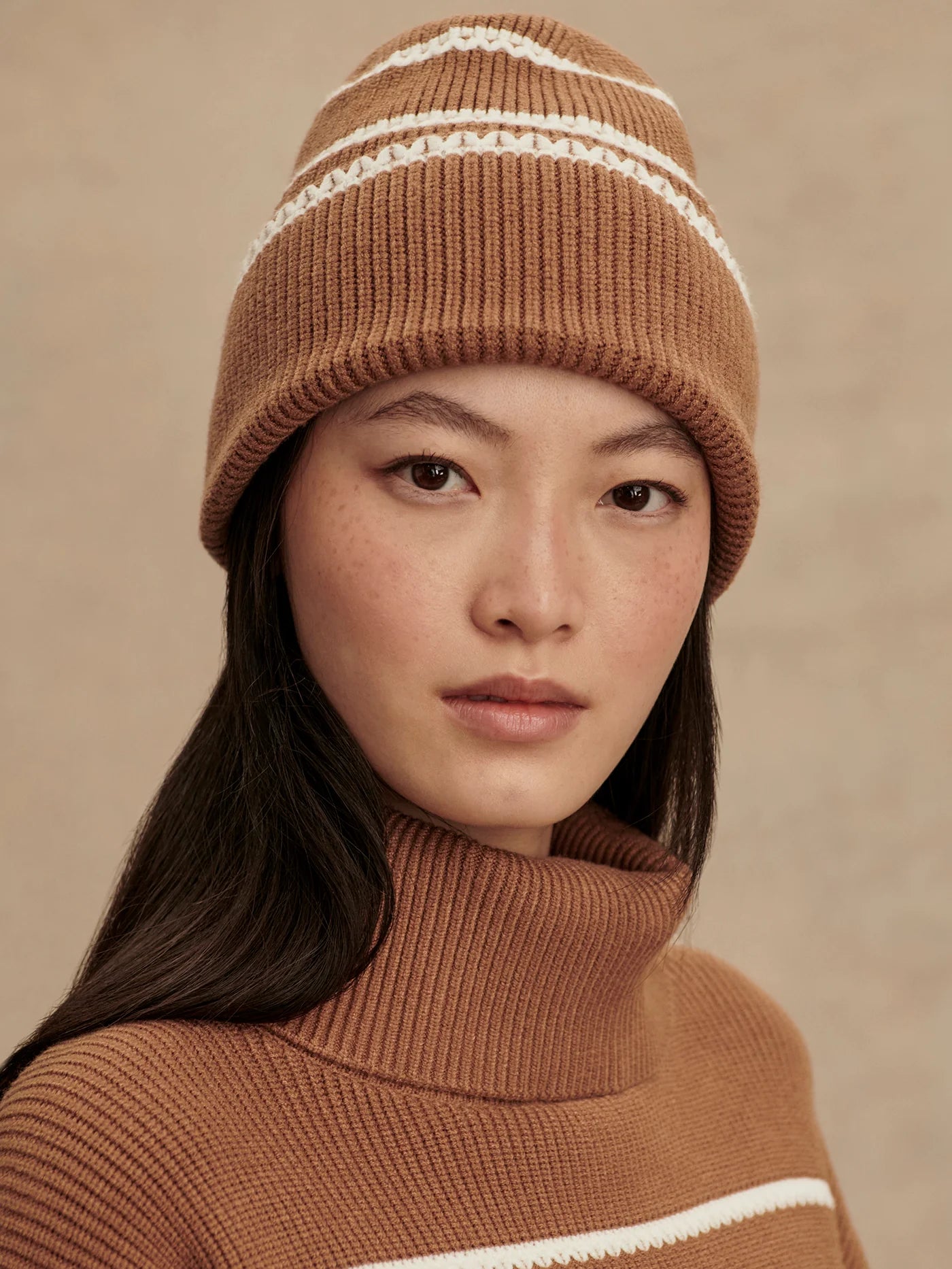 Varley Ronan Stitch Stripe Beanie at Baseline Social