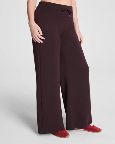 Spanx AirEssentials Wide Leg Pant in Truffle Brown at Baseline Social