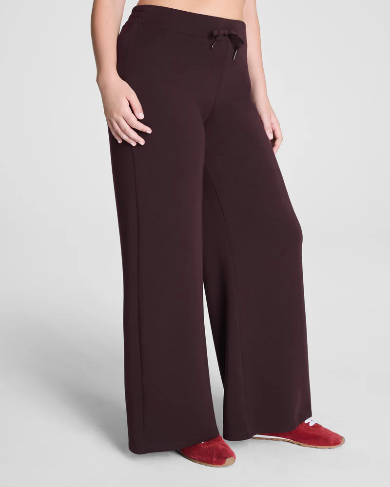 Spanx AirEssentials Wide Leg Pant in Truffle Brown at Baseline Social