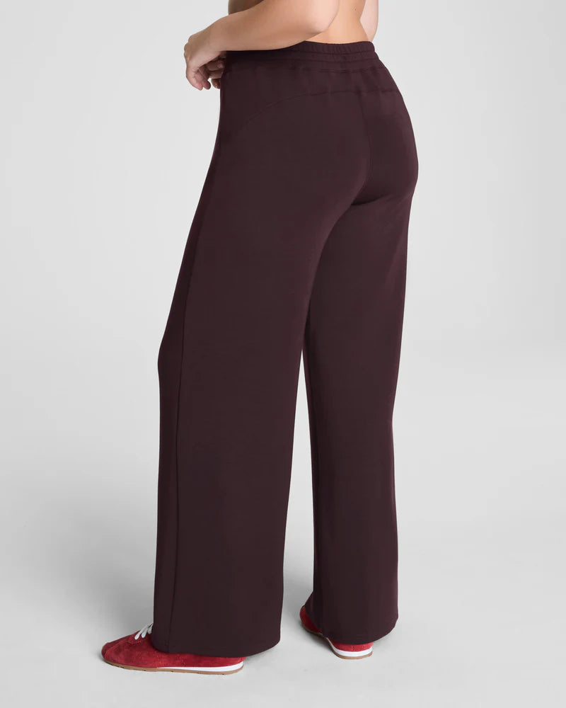 Spanx AirEssentials Wide Leg Pant in Truffle Brown at Baseline Social