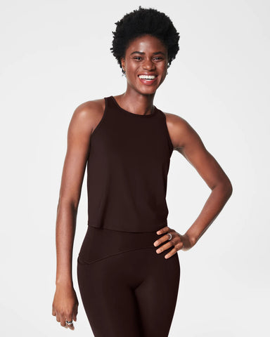 Spanx Butter Keyhole Tank in Truffle Brown at Baseline Social