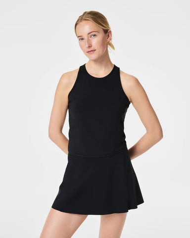 SPANX Butter Keyhole Tank in Very Black at Baseline Social