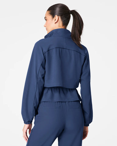 Spanx On the Move Cinched Back Jacket in Faded Indigo at Baseline Social