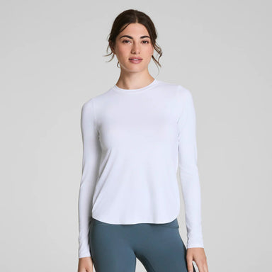 Activate Long Sleeve Top in White - Baseline Social