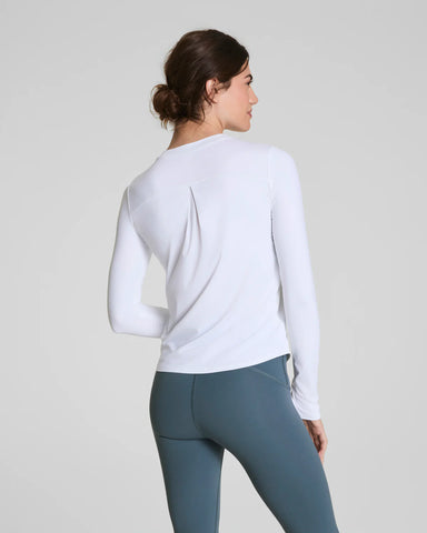 Activate Long Sleeve Top in White - Baseline Social