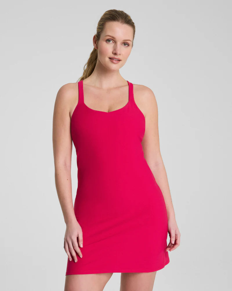 Spanx BoostUp Strappy Back Dress in Fuchsia at Baseline Social