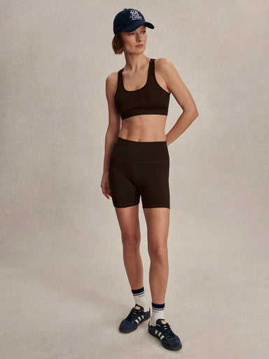 Varley FreeSoft™ High-Rise Short 5" in Coffee Bean at Baseline Social