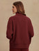 Varley Hawley Half Zip Sweat in New Maroon at Baseline Social