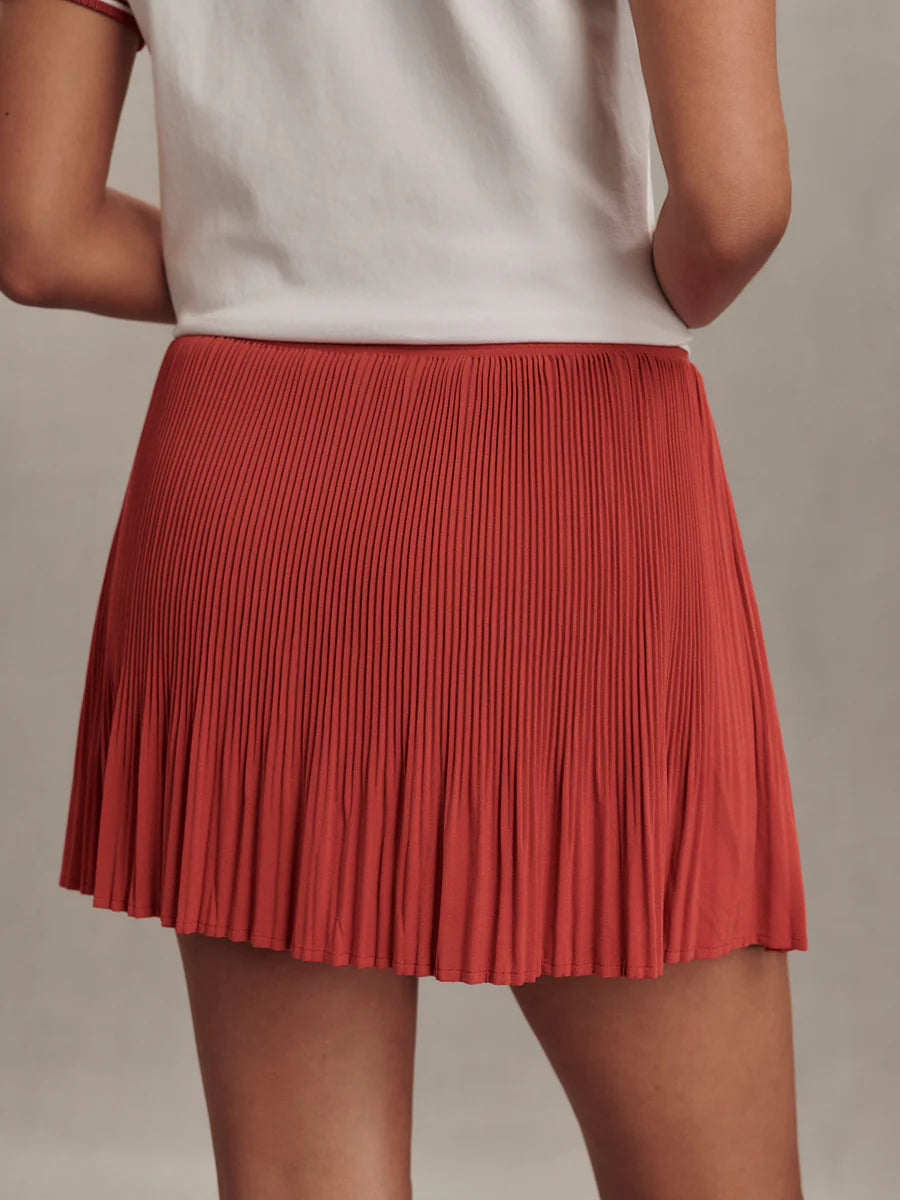 Varley Davina High-Rise Skort 15" in Baked Apple at Baseline Social