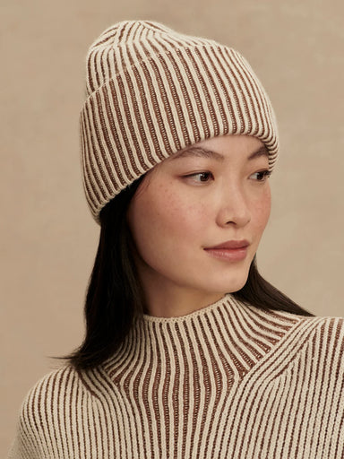 Dionne Plated Beanie in Cocoa Dust - Baseline Social