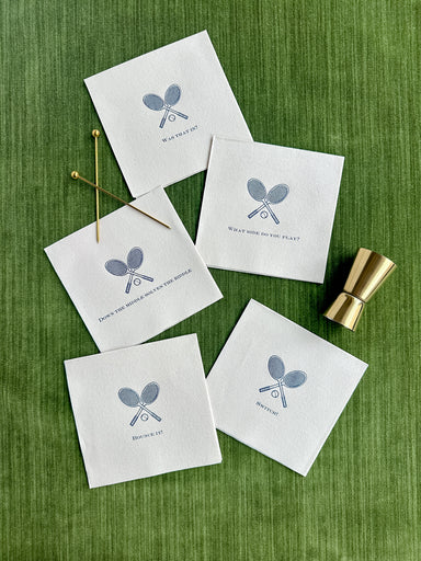 Tennis Phrase Cocktail Napkins - Baseline Social