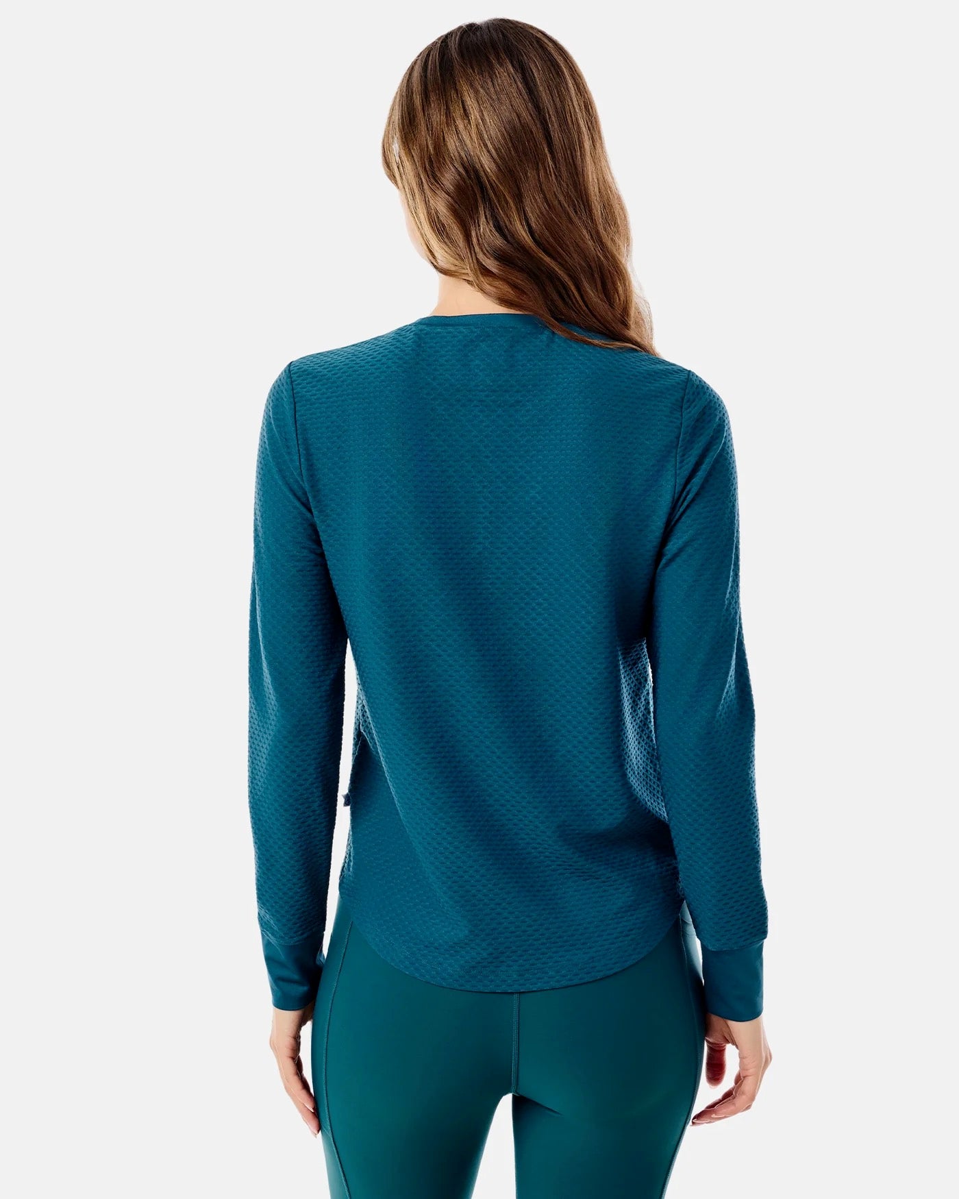 Active Mesh Palmetto Long Sleeve Top - Laguna