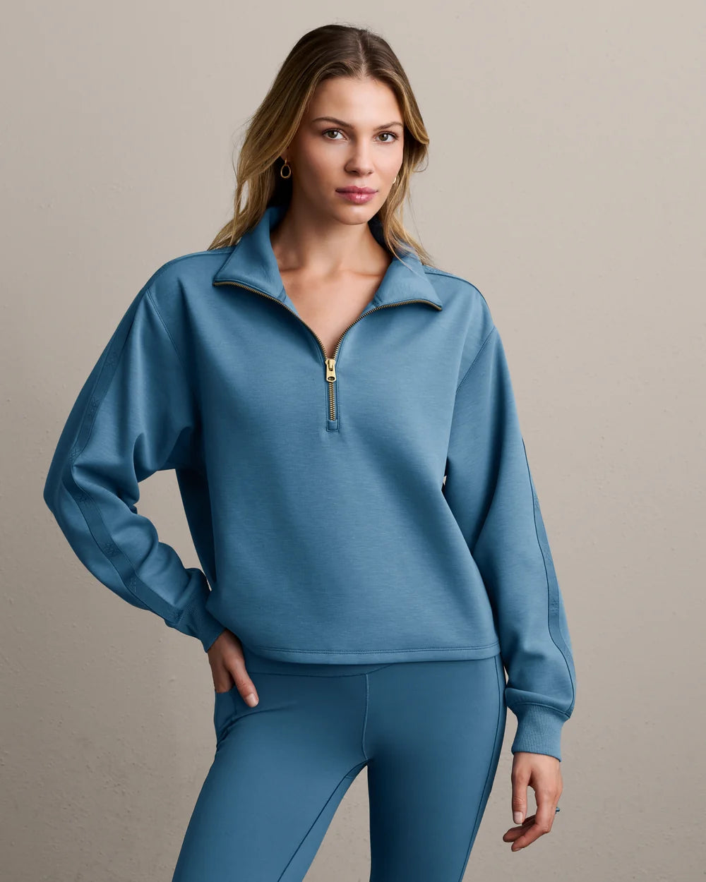 DreamGlow Track 1/2 Zip in Stellar Blue