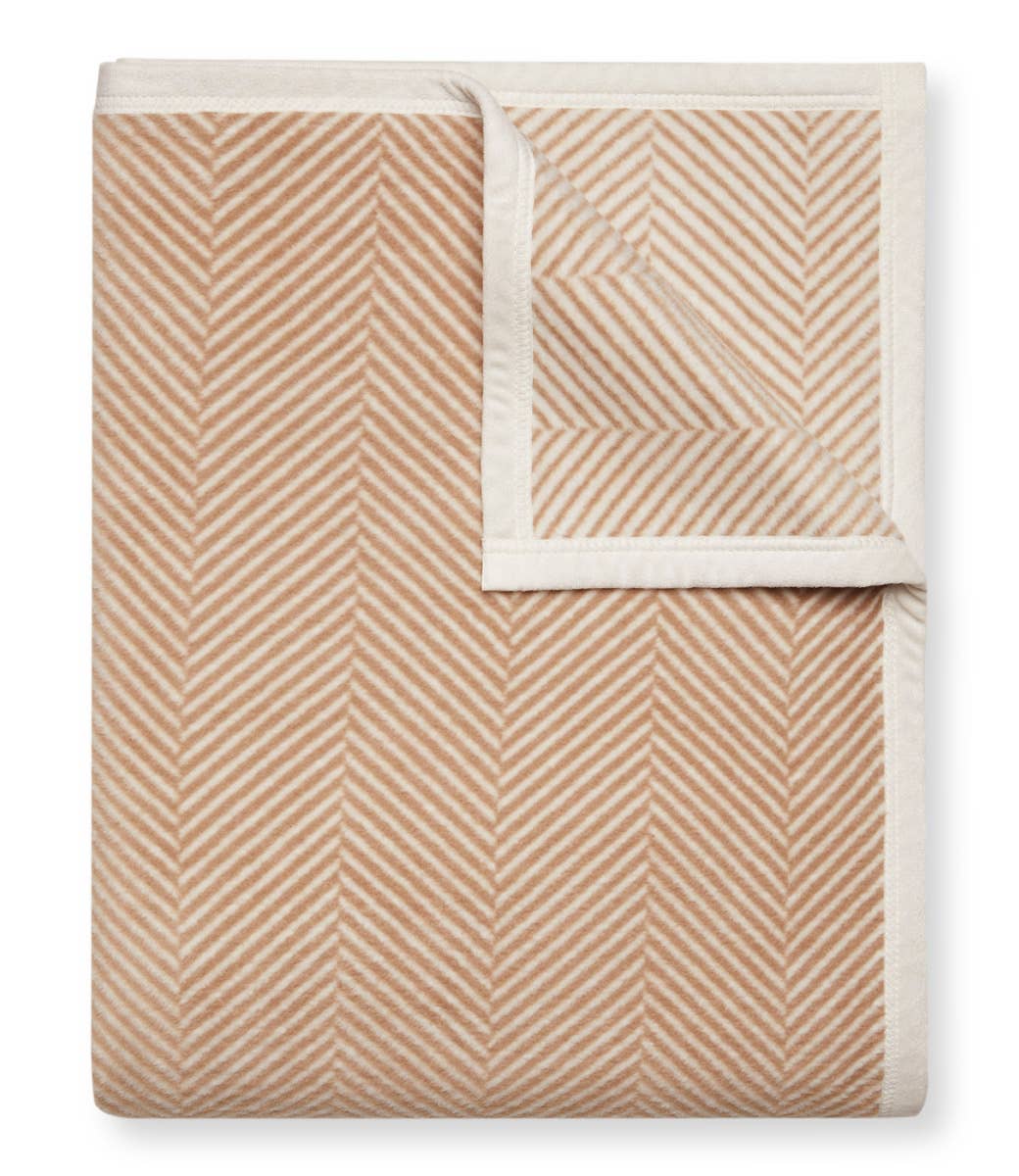 Harborview Herringbone Tan Blanket - Baseline Social