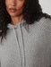 Varley Melchie Relaxed Knit Hoodie in Grey Marl