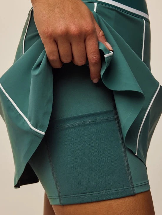 Phoenix Flare Skirt in Marsh Green