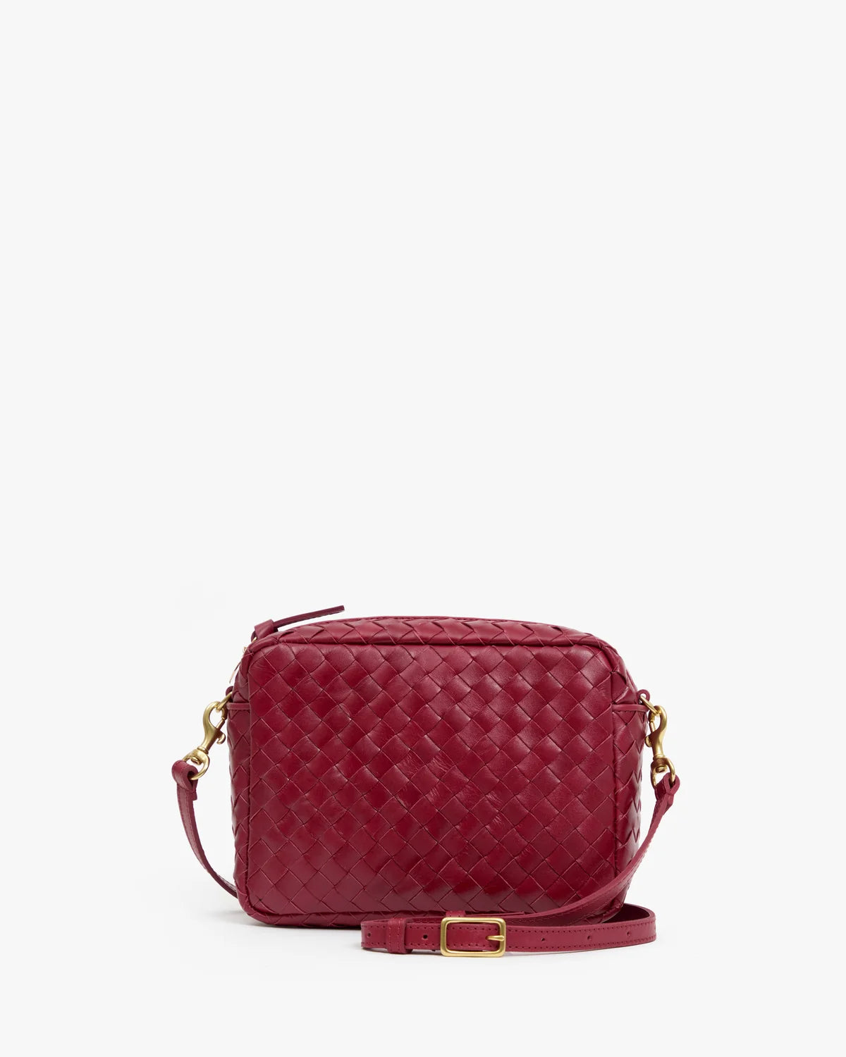 Midi Sac w/ Pocket - Garnet Diagonal Woven