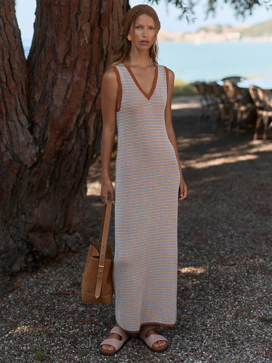 varley knit dress Women's Mikel Dress, Small, Heron Blue The Yuna is a fitted midi dress crafted in a lightweight knit Varley Albane Knit Dress M