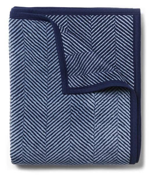 Harborview Herringbone Navy Blanket - Baseline Social