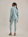 Sian Piped Half Zip Sweat in Tourmaline