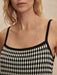 Varley Jared Knit Top in Black/ Egret at Baseline Social