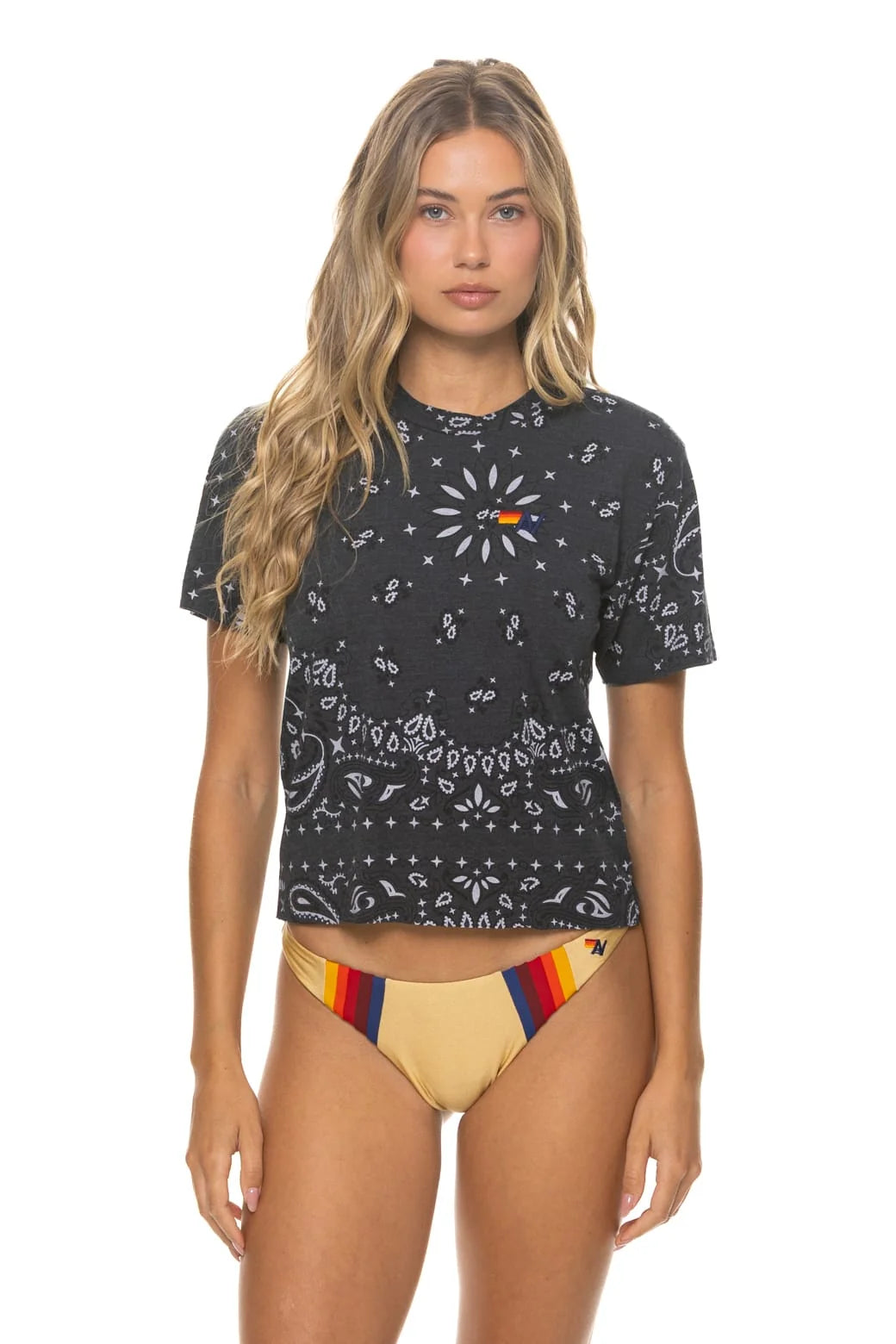 Bandana Boyfriend Tee in Charcoal