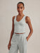 Ruby Cropped Tank in Blue Green Marl