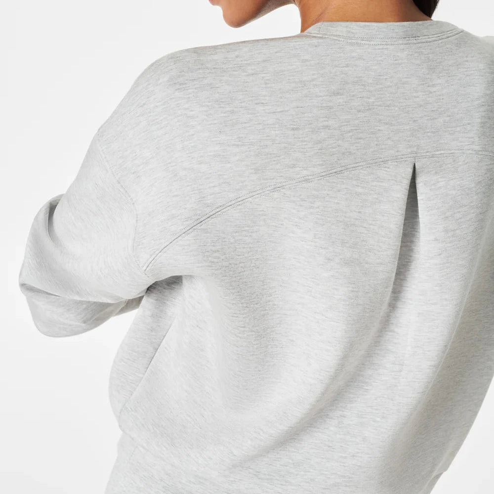 Spanx AirEssentials Crew in Light Grey Heather