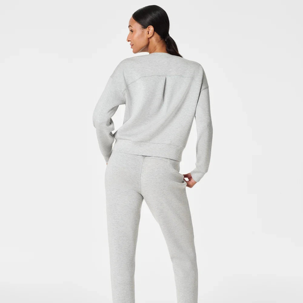 Spanx AirEssentials Crew in Light Grey Heather