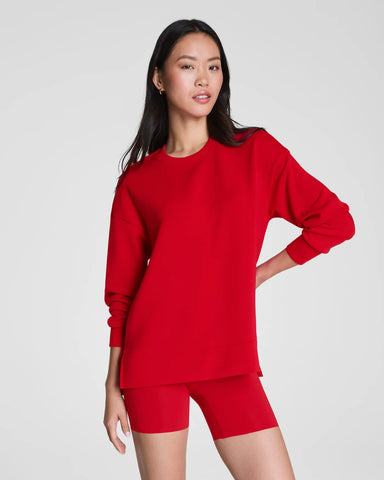 SPANX AirEssentials Crewneck Tunic in Red at Baseline Social