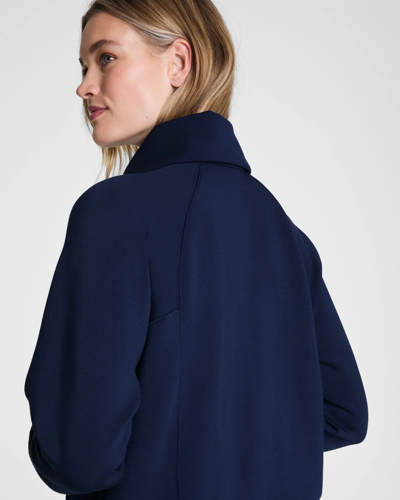 SPANX AirEssentials Half Zip in Timeless Navy at Baseline Social