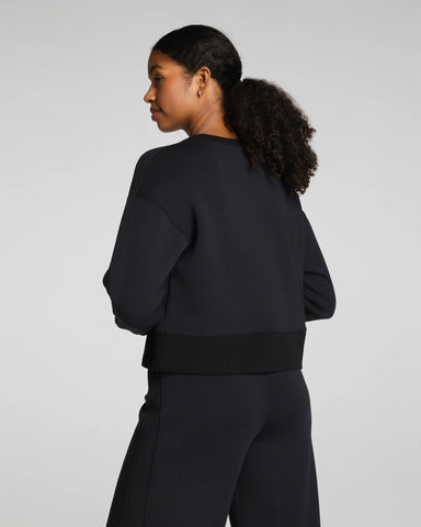 SPANX AirEssentials Luxe Crewneck in Very Black at Baseline Social