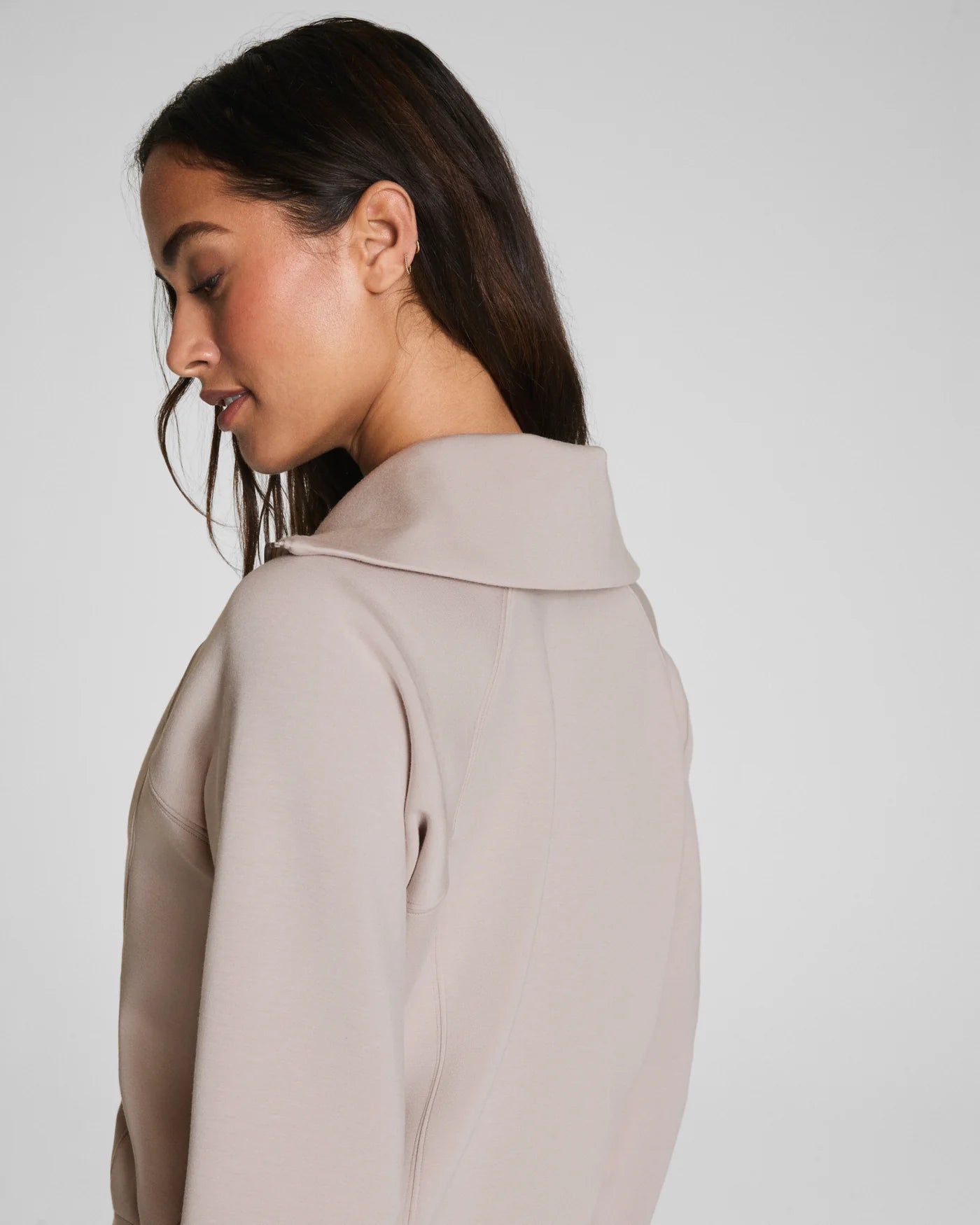 SPANX AirEssentials Half Zip in French Grey at Baseline Social