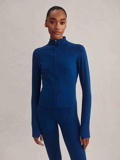 Varley Always Zip Through in Sea Blue at Baseline Social