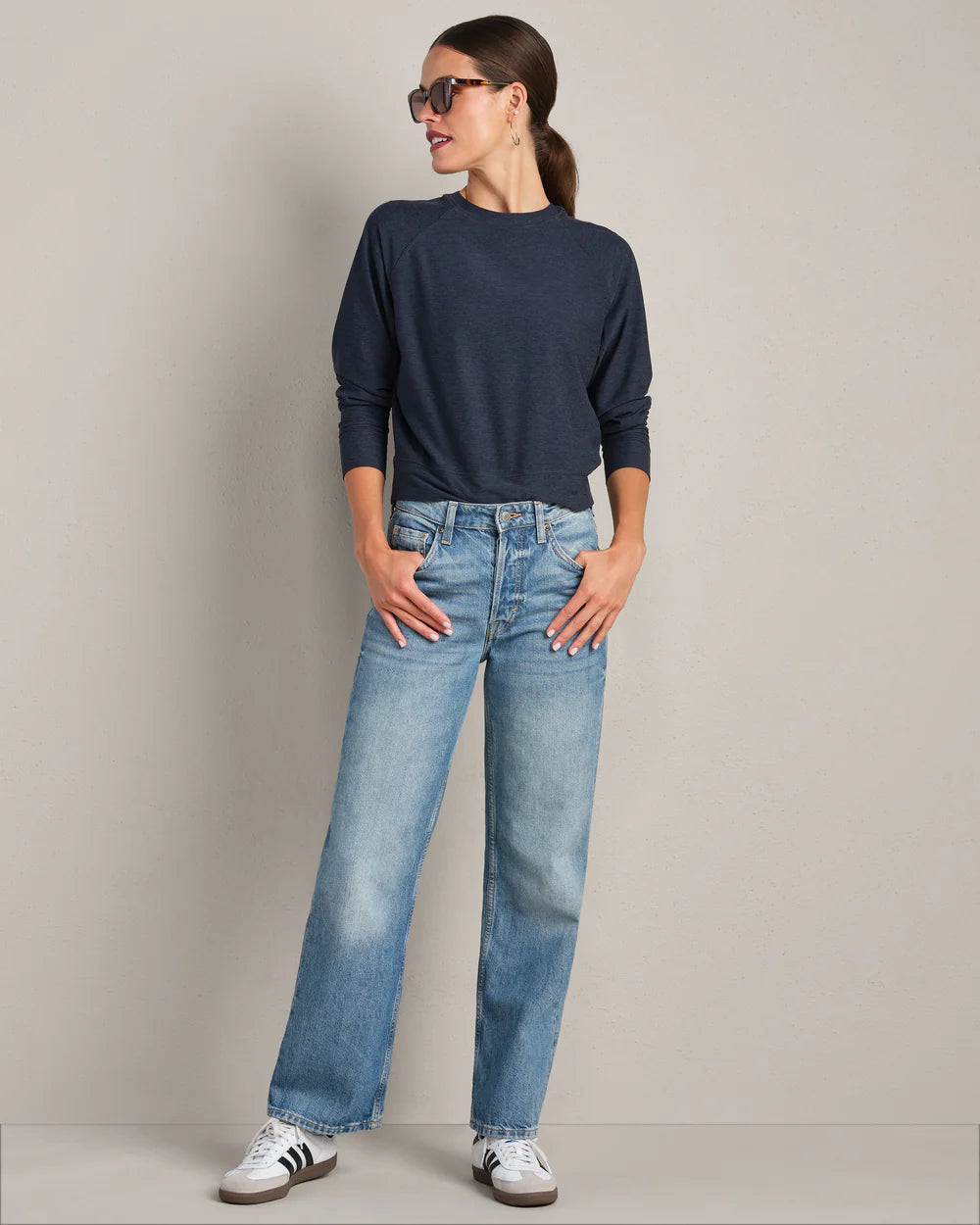 Atmosphere Pullover in Navy Heather - Baseline Social