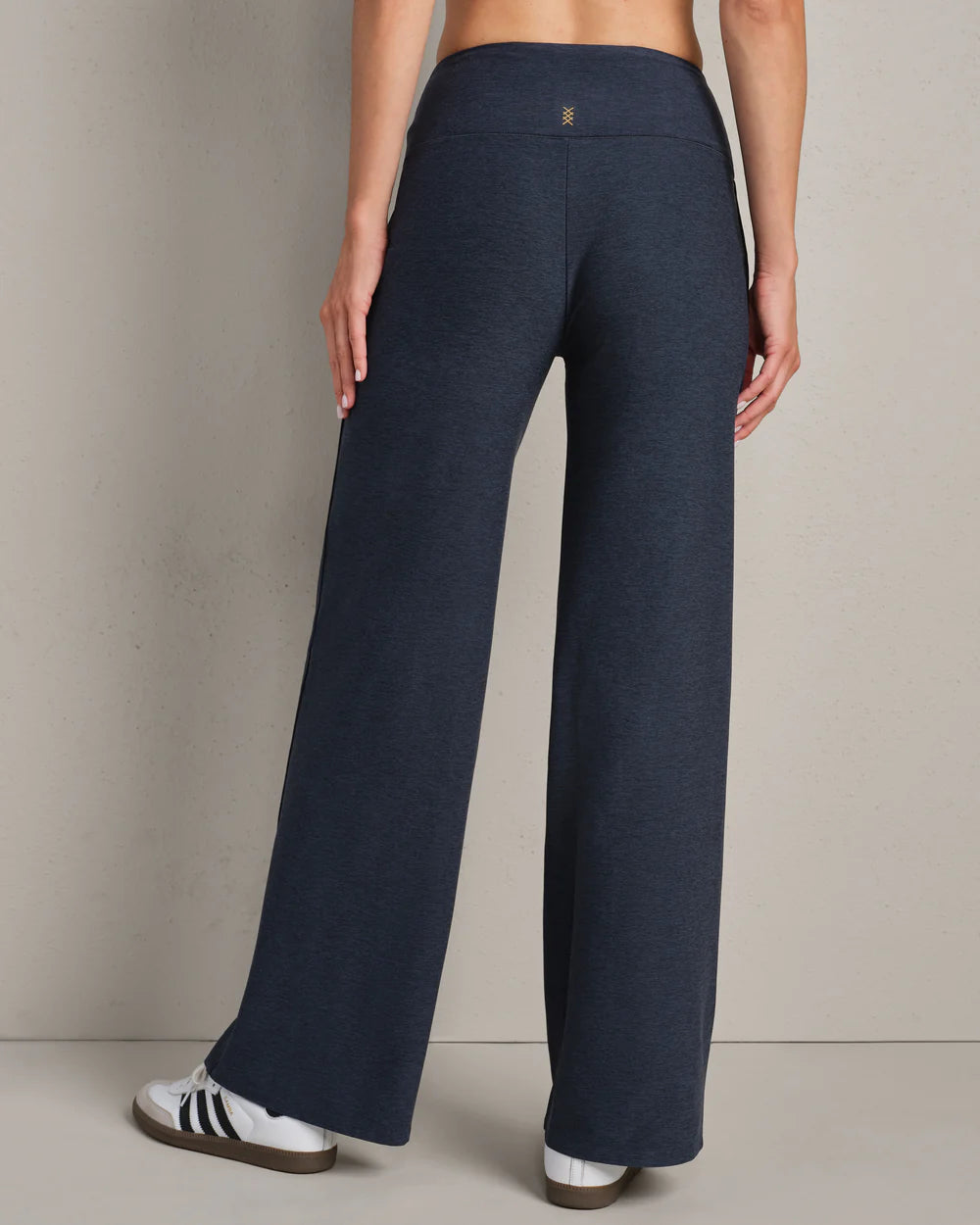 Rhone Atmosphere Wide Leg Pant in Navy Heather at Baseline Social