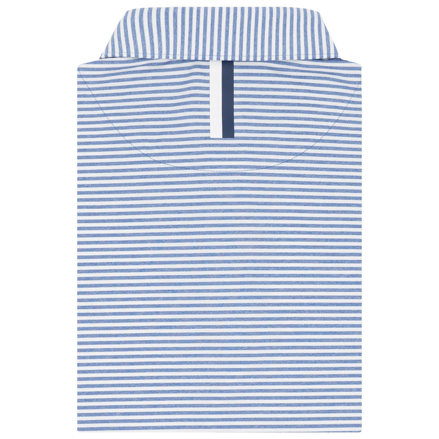 Short Sleeve Performance Polo in Barts Heather Stripe (Dusk Blue/White) - Baseline Social