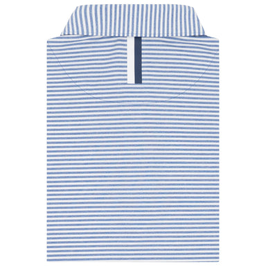 Short Sleeve Performance Polo in Barts Heather Stripe (Dusk Blue/White) - Baseline Social