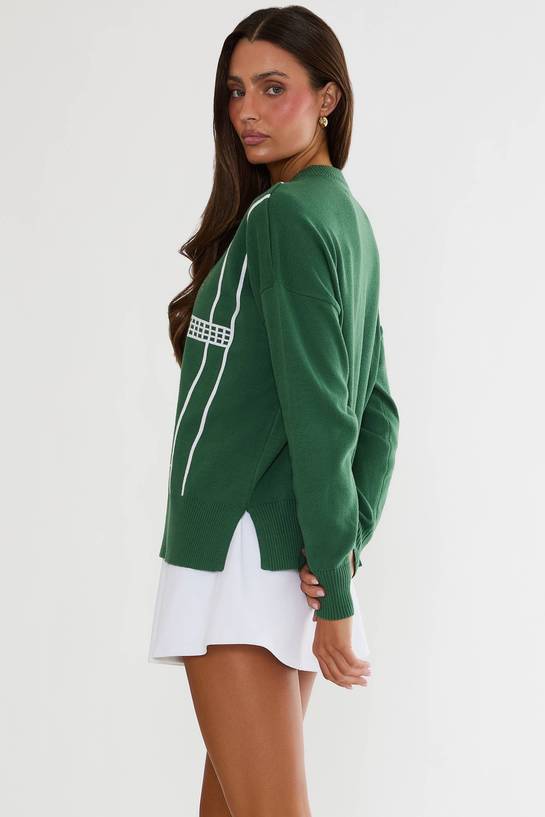 Callie Sweater in Rally Green Tennis