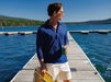 Criquet brrr° Long Sleeve Range Polo in Navy at Baseline Social