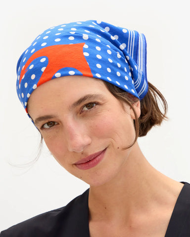 Clare V. Bandana in Cobalt Nautique at Baseline Social